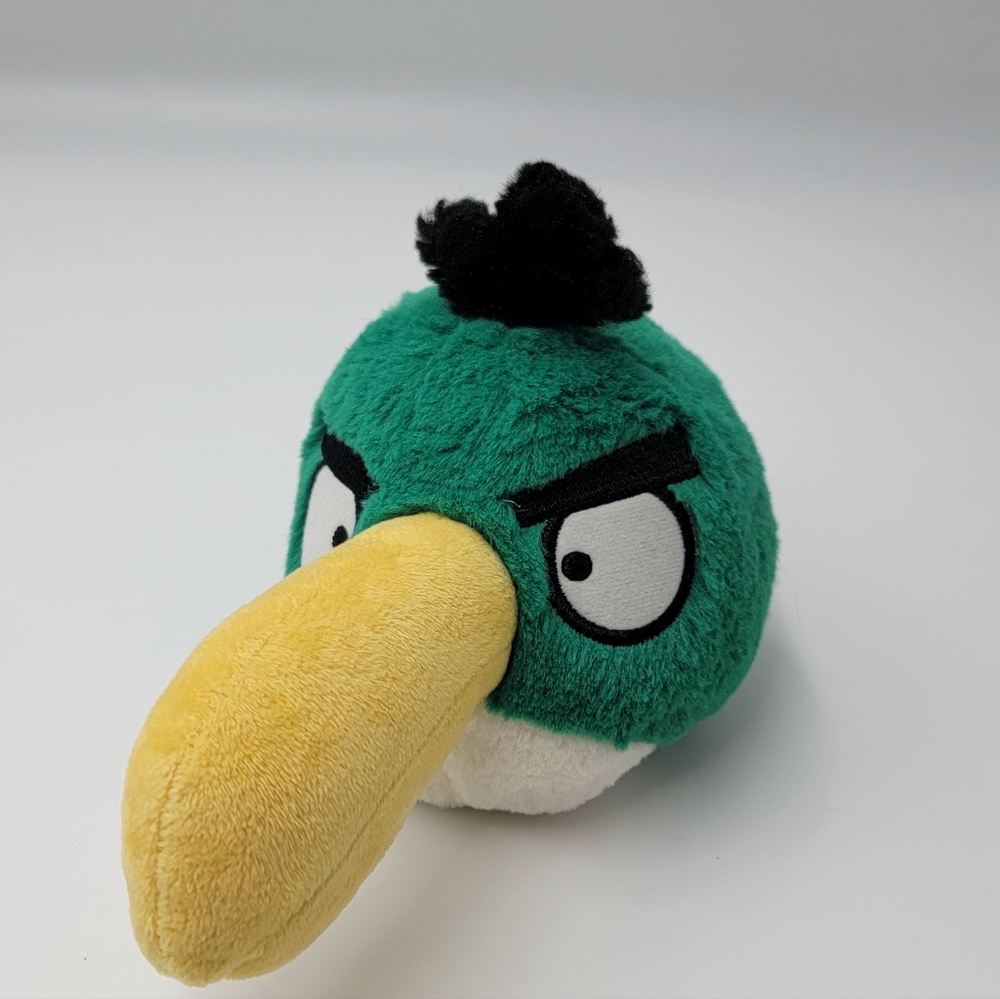 2010 ANGRY BIRDS Hal Toucan Green Bird Plush Closed Beak Commonwealth